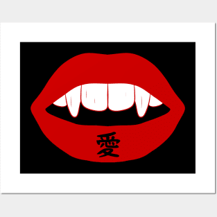 Love Bite Vampire Lips Posters and Art